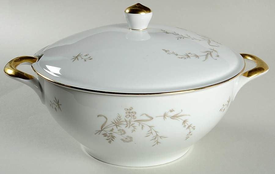 Golden Wheat Tureen &  Lid by Johann Haviland-1