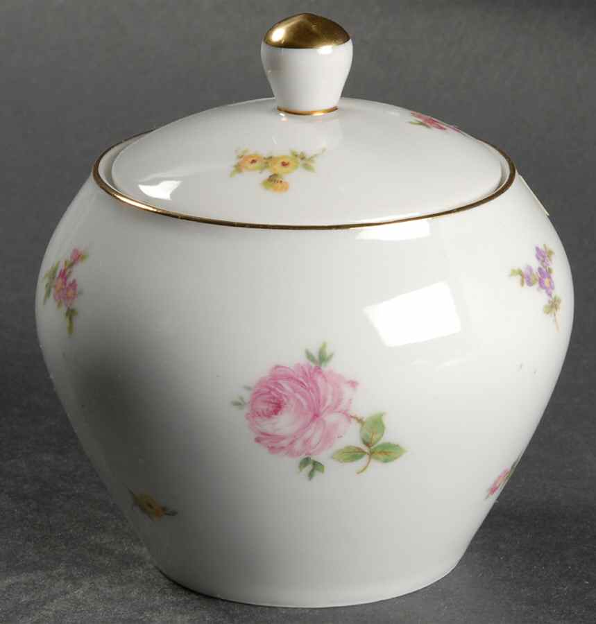 Rose Chintz Sugar Bowl & Lid by Johann Haviland-1