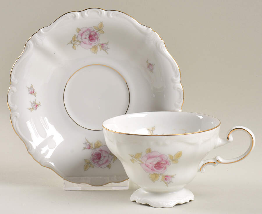 Michelene Footed Cup & Saucer Set by Johann Haviland-1