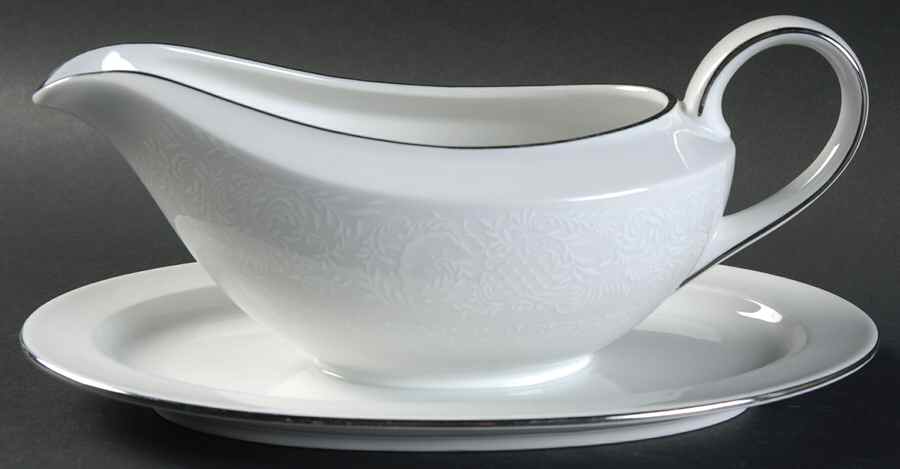 Morning Mist Gravy Boat with Attached Underplate by Johann Haviland-1
