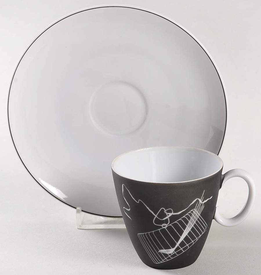 Papageno Flat Demitasse Cup & Saucer Set by Johann Haviland-1
