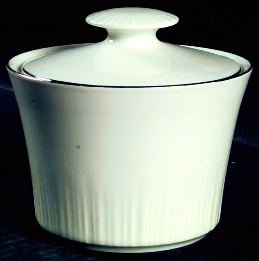 Platinum Riviera Sugar Bowl & Lid by Johann Haviland-1