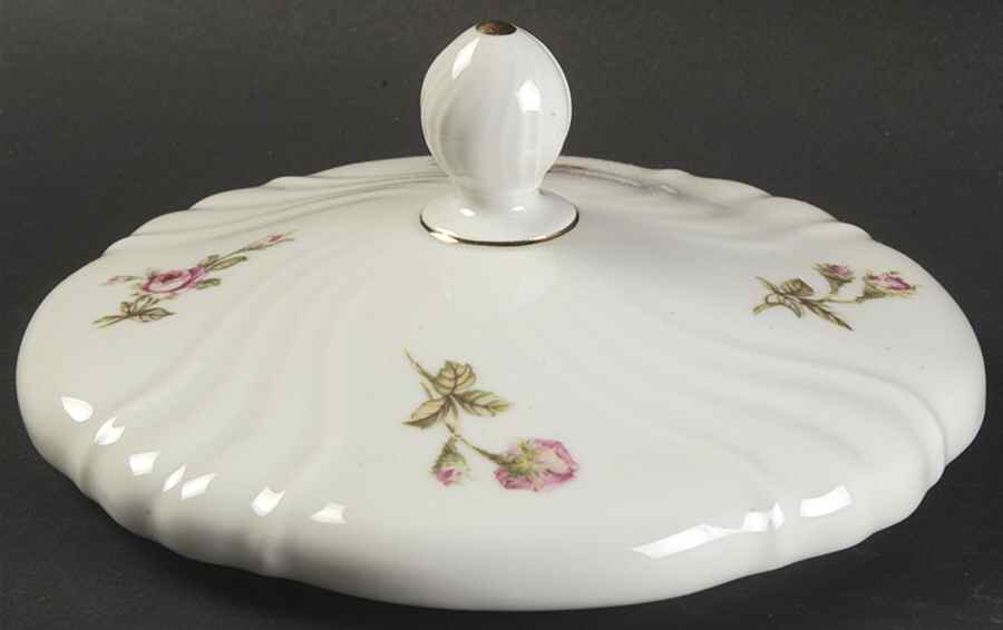 Rose of Picardy White Lid for Round Vegetable by Johann Haviland-1
