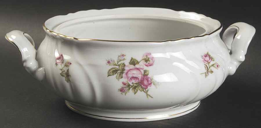Rose of Picardy White Round Vegetable No Lid by Johann Haviland-1