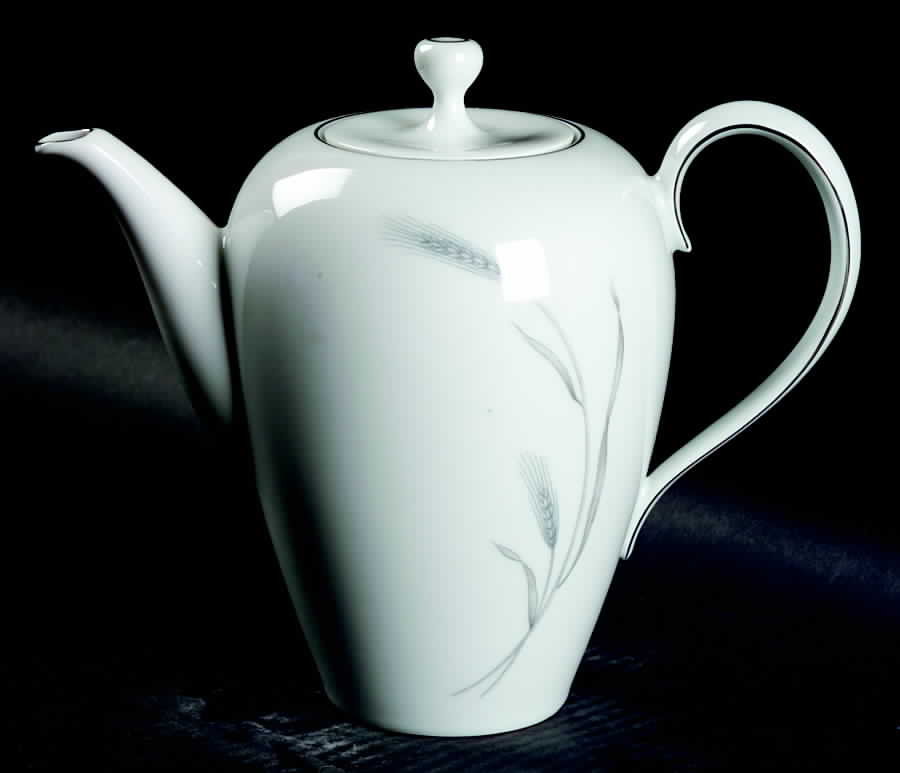 Silver Wheat Coffee Pot & Lid by Johann Haviland-1