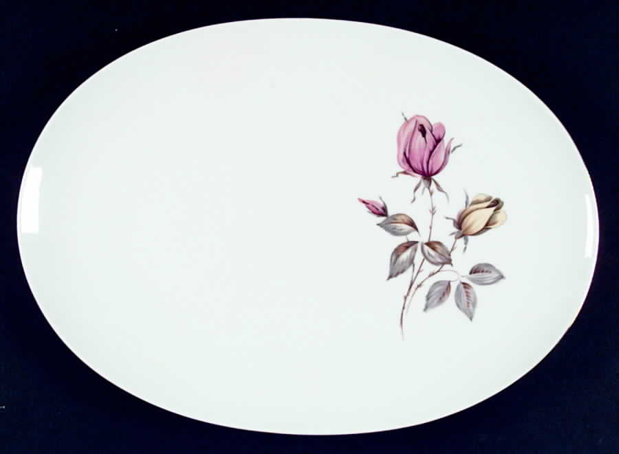 Summer Rose 13" Oval Serving Platter by Johann Haviland-1