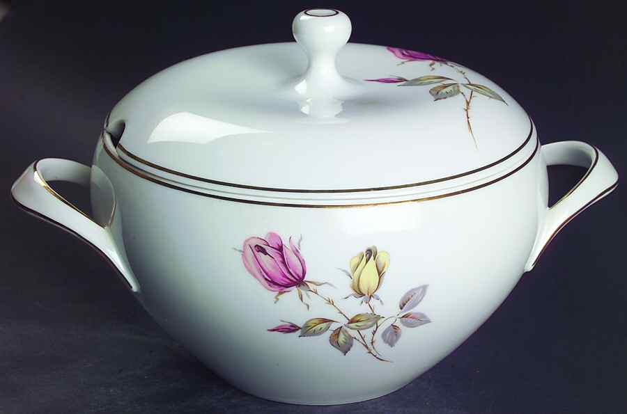 Summer Rose Round Covered Vegetable by Johann Haviland-1