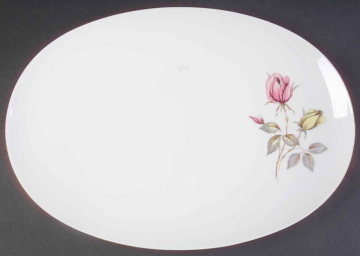 Summer Rose 15" Oval Serving Platter by Johann Haviland-1
