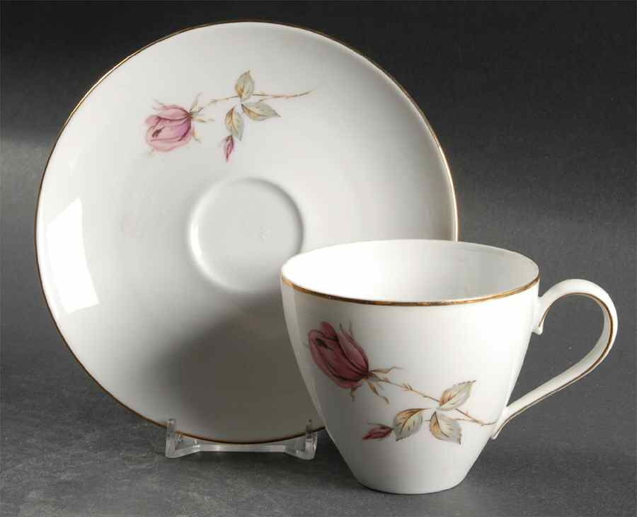 Summer Rose Flat Cup & Saucer Set by Johann Haviland-1