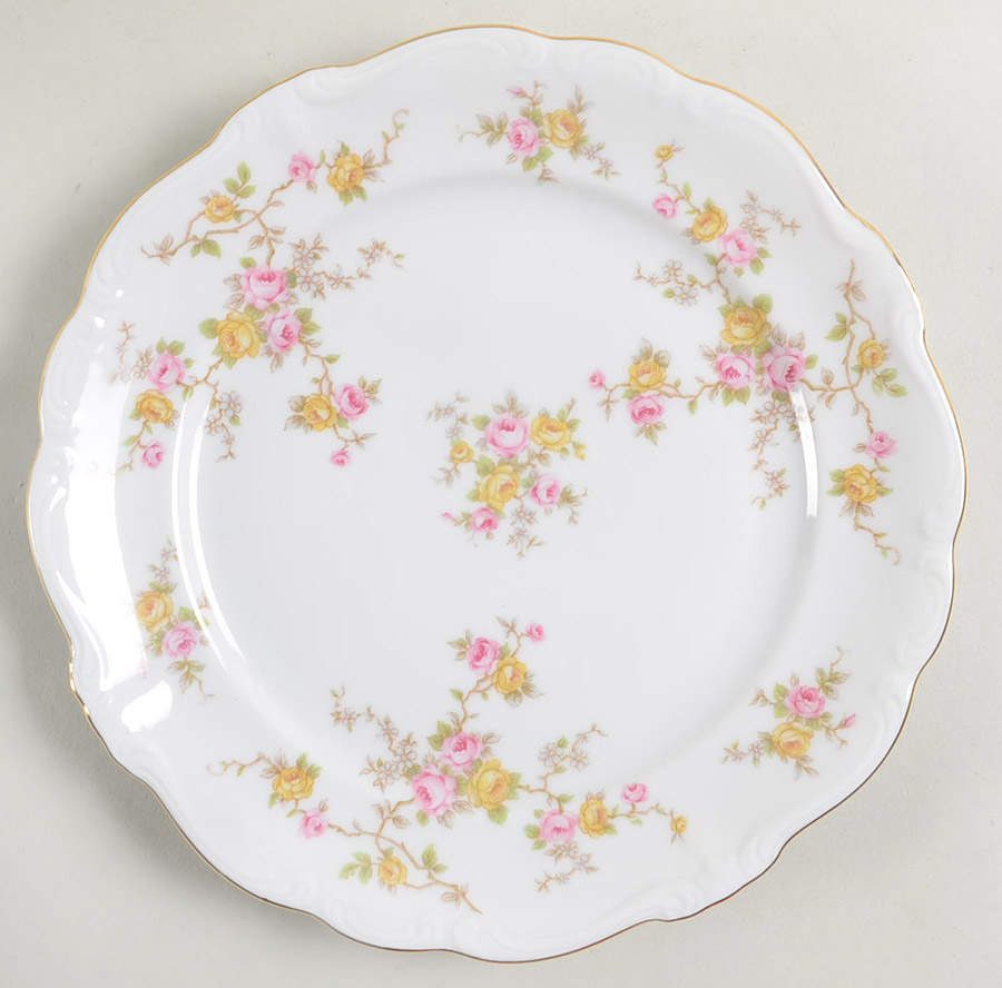 Thornrose (White, No Verge) Salad Plate by Johann Haviland-1