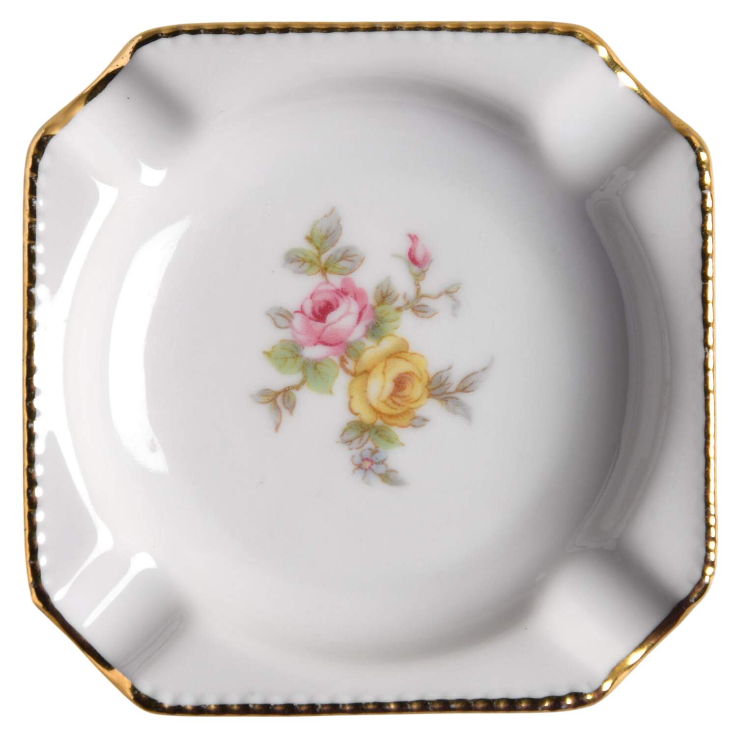 Thornrose (White, No Verge) Small Ashtray by Johann Haviland-1