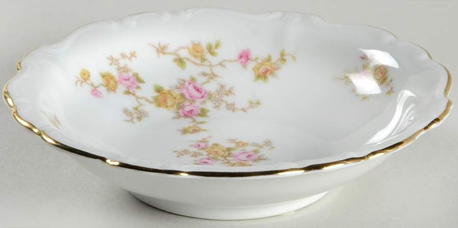 Thornrose (White, No Verge) Fruit/Dessert (Sauce) Bowl by Johann Haviland-1