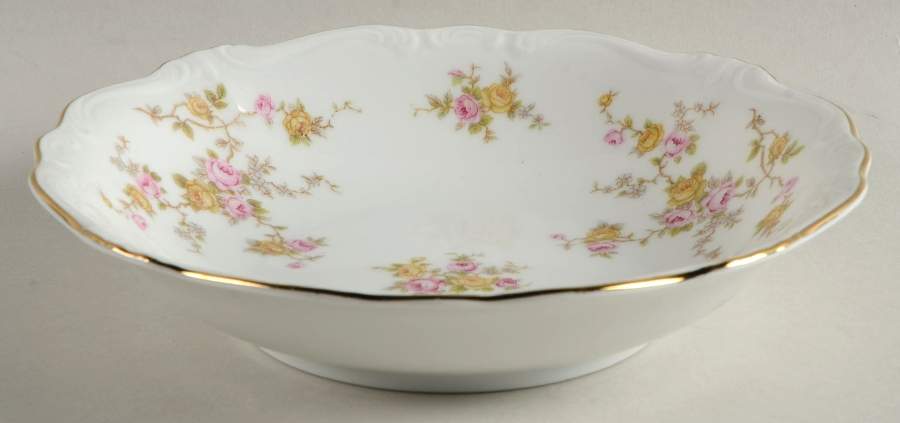 Thornrose (White, No Verge) Coupe Soup Bowl by Johann Haviland-1