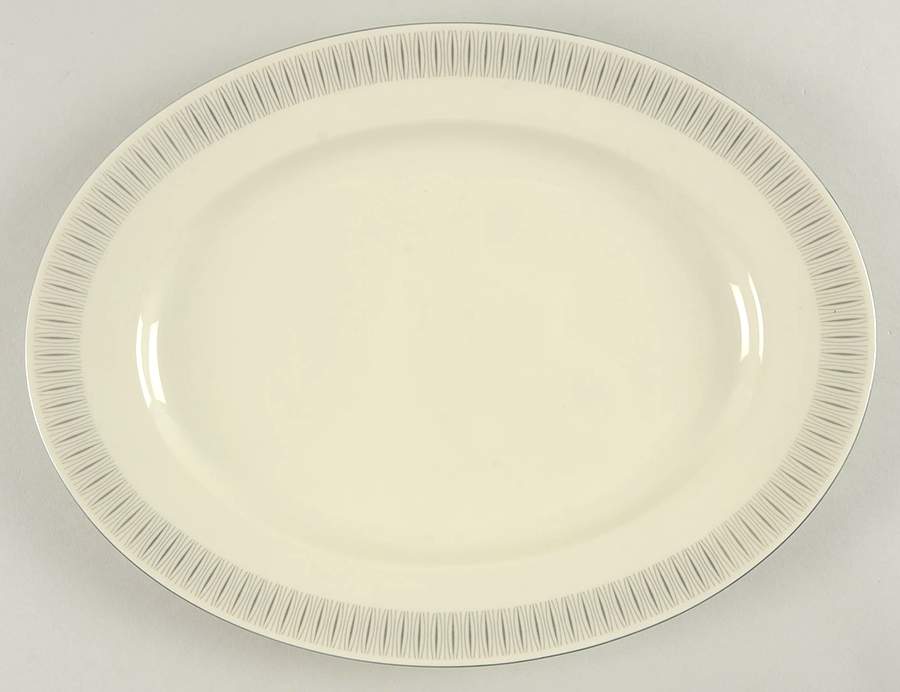 Tuxedo 13" Oval Serving Platter by Johann Haviland-1