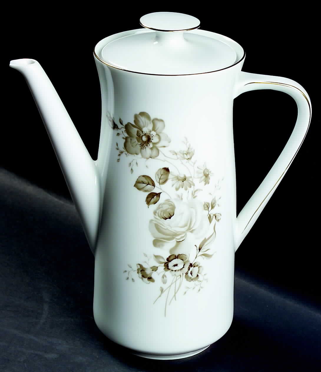 Twilight Rose Coffee Pot & Lid by Johann Haviland-1