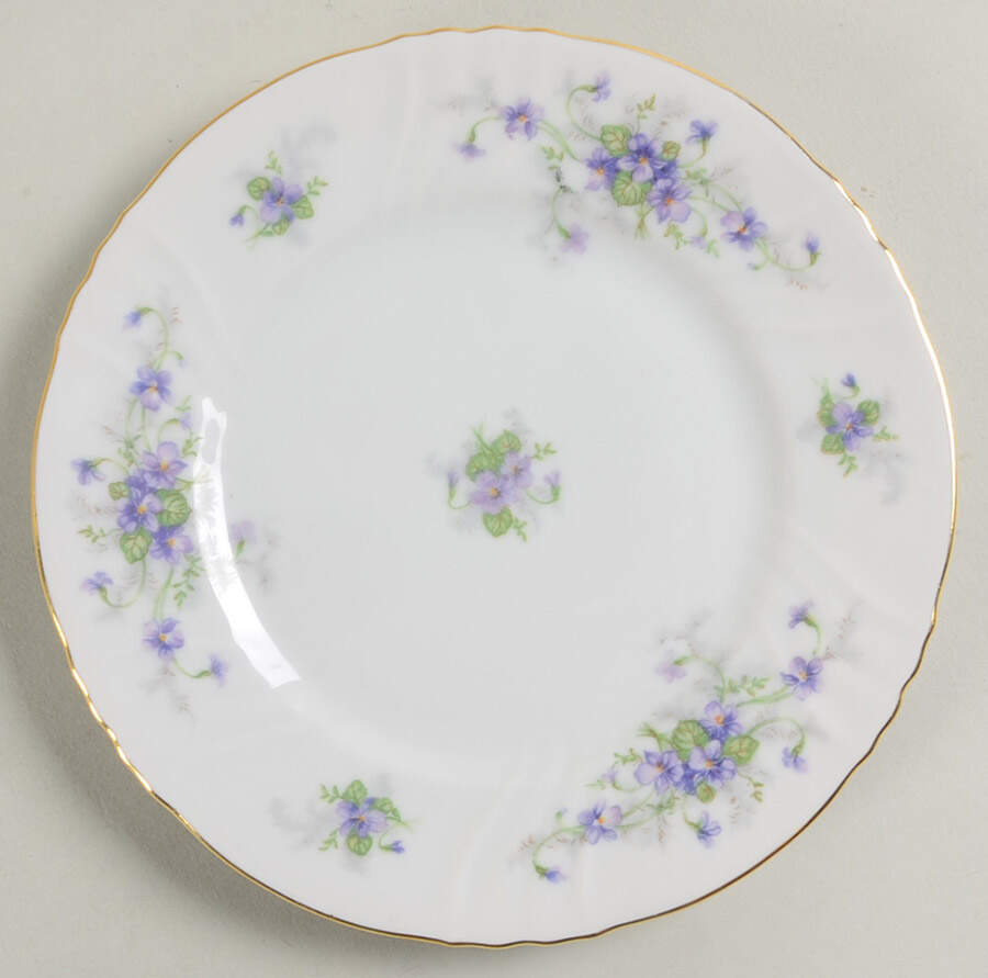 Violets (Older, No Gold Inner Range) Bread & Butter Plate by Johann Haviland-1