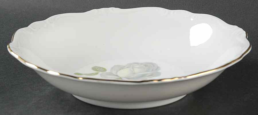 White Rose Coupe Soup Bowl by Johann Haviland-1