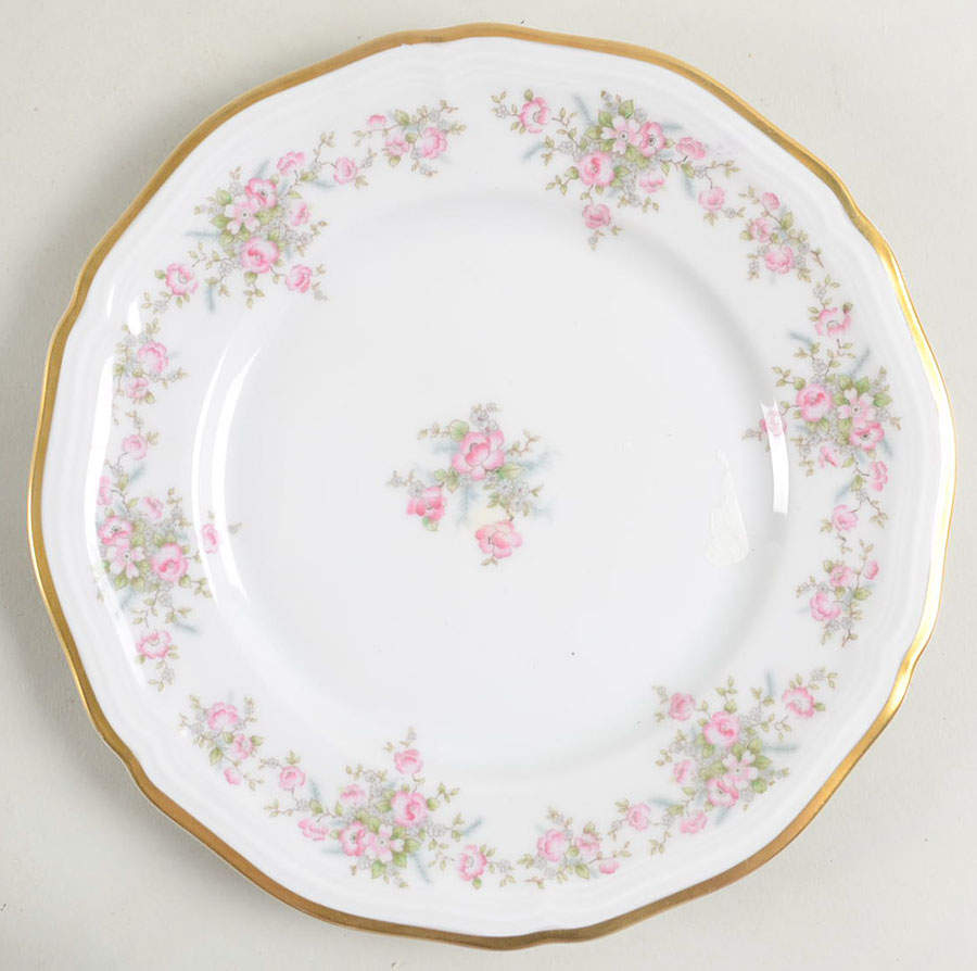Wild Rose (1-8" Gold Trim) Salad Plate by Johann Haviland-1