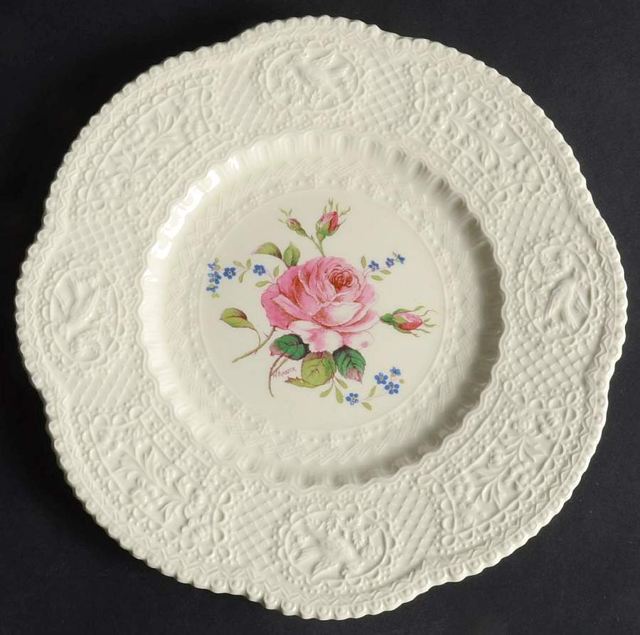 Birbeck Rose Pink Luncheon Plate by George Jones & Sons-1