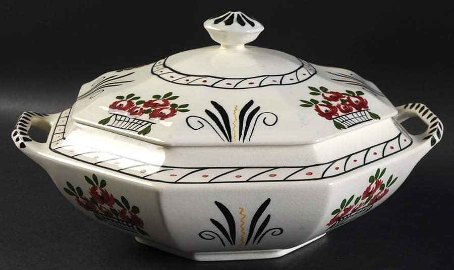 The Oberlin Round Covered Vegetable by George Jones & Sons-1