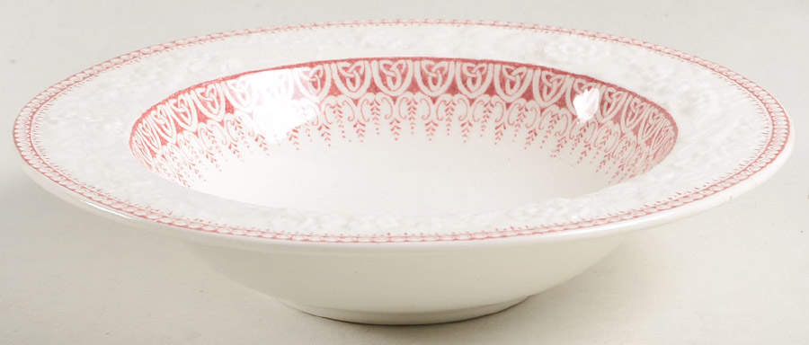 Shannon Pink Rim Fruit/Dessert (Sauce) Bowl by George Jones & Sons-1