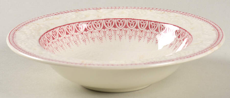 Shannon Pink Rim Fruit/Dessert (Sauce) Bowl by George Jones & Sons-1