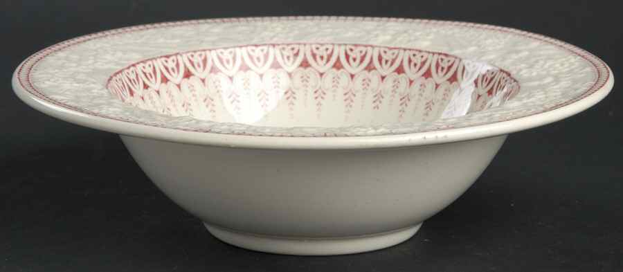 Shannon Pink Rim Cereal Bowl by George Jones & Sons-1