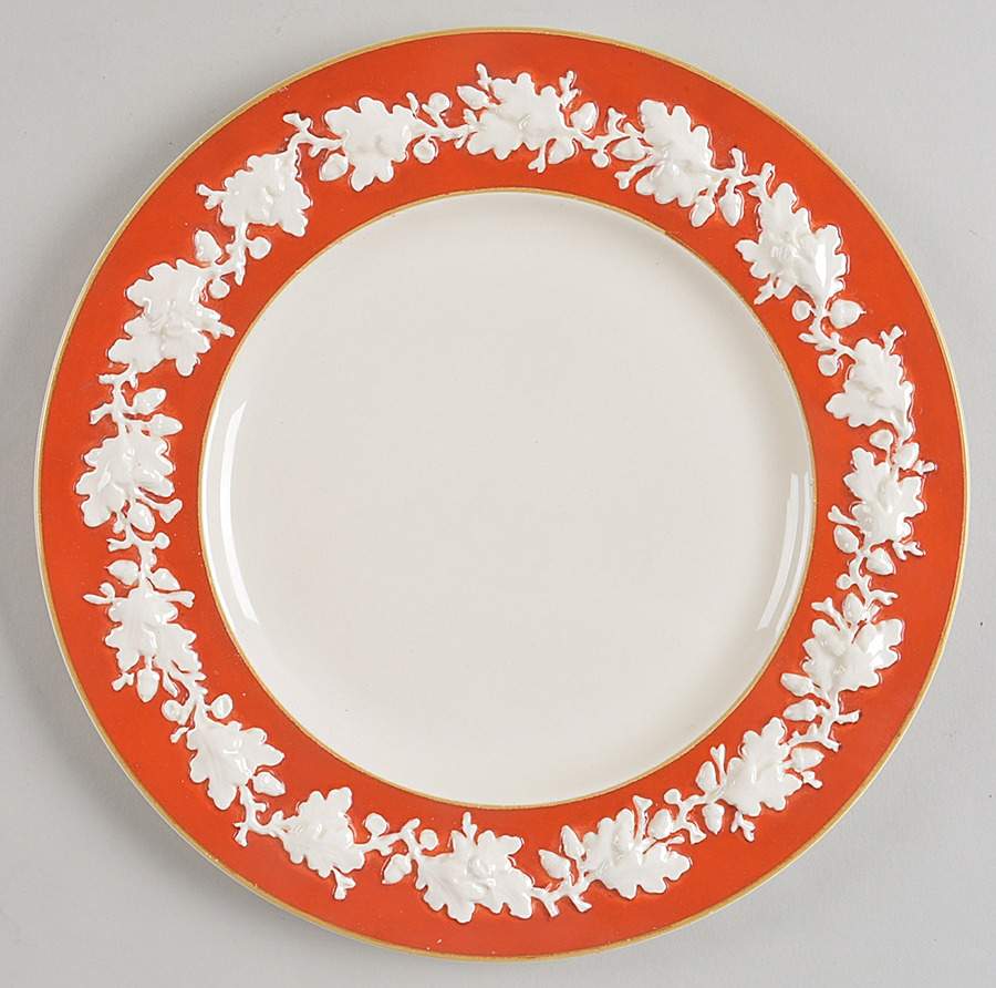 Trentham Red Dinner Plate by George Jones & Sons-1