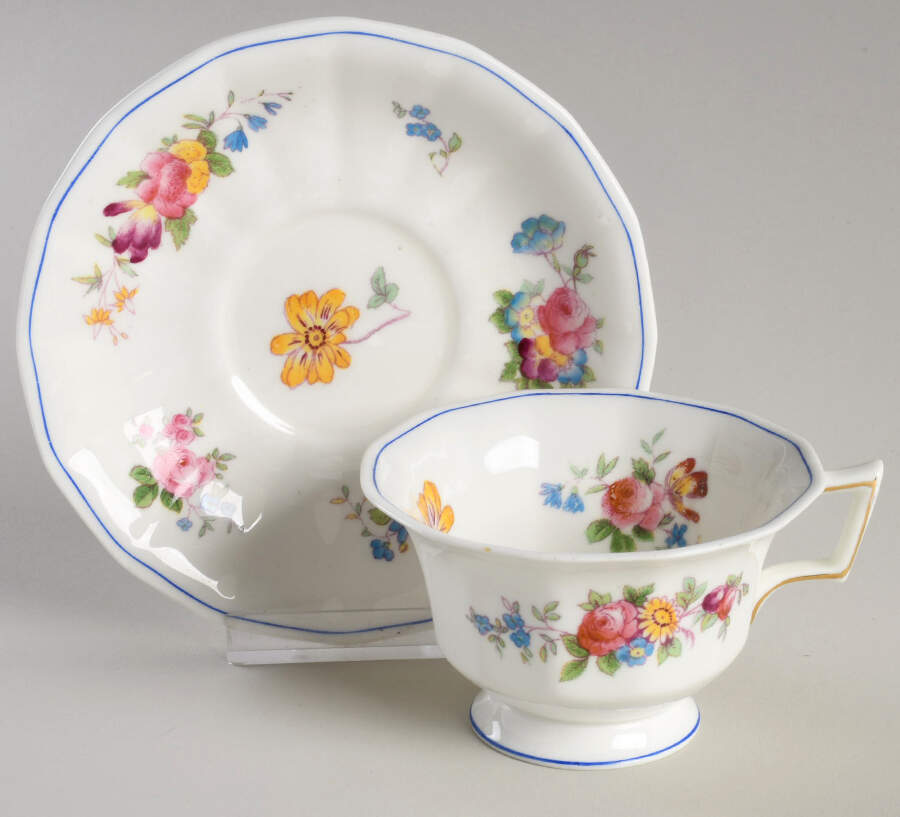 23963 Footed Cup & Saucer Set by George Jones & Sons-1