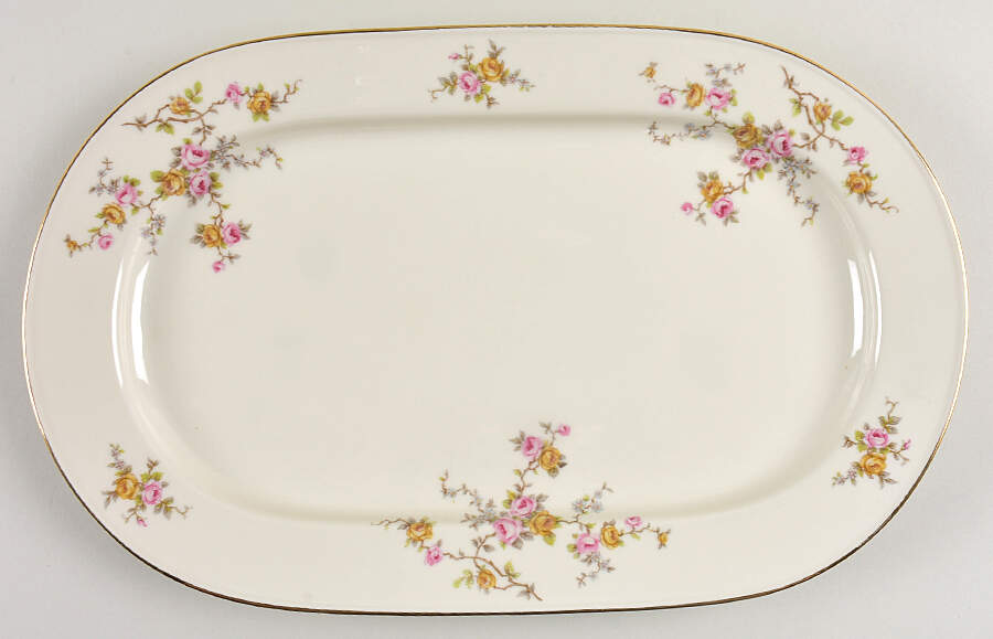 E628 15" Oval Serving Platter by Johann Haviland-1
