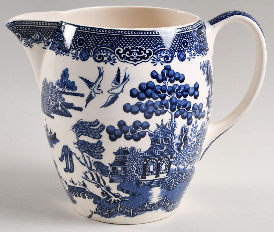 Willow Blue (Black & Blue Backstamps, Older) 40 Oz Pitcher by Johnson Brothers-1