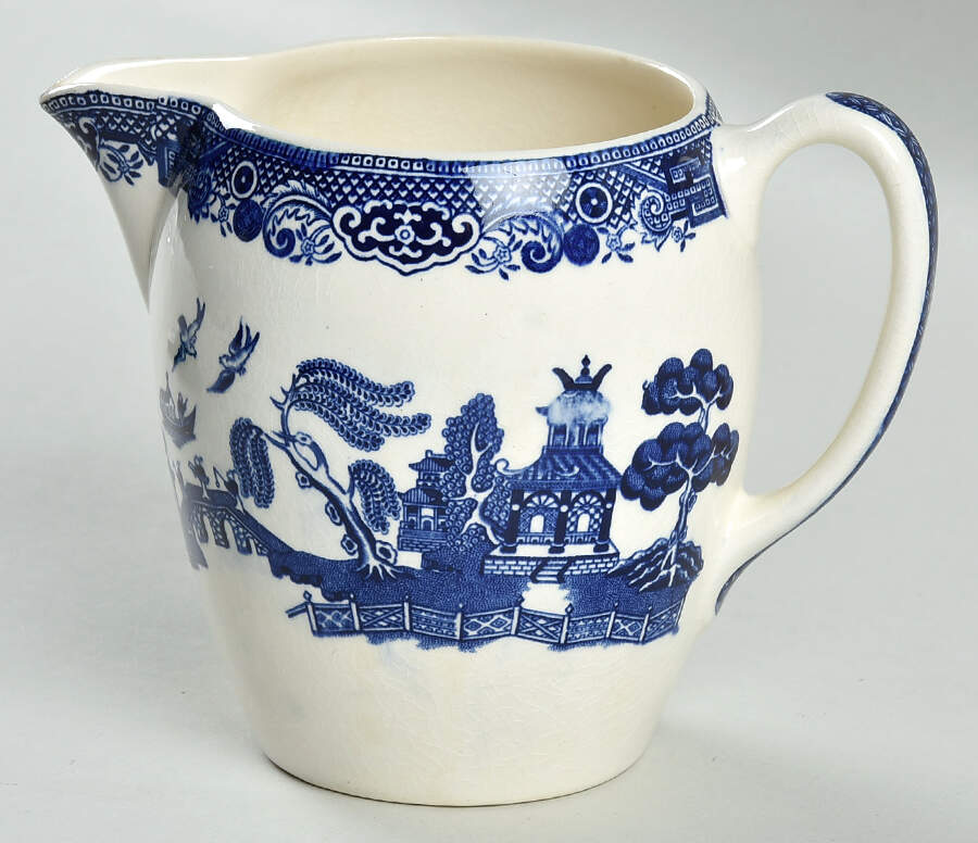 Willow Blue (Black & Blue Backstamps, Older) 16 Oz Pitcher by Johnson Brothers-1