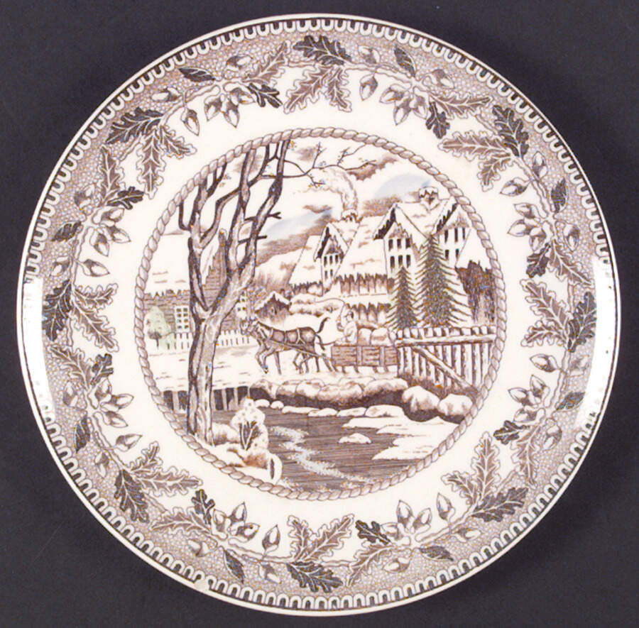 Spring of New England Dinner Plate by Wales (Japan)-1