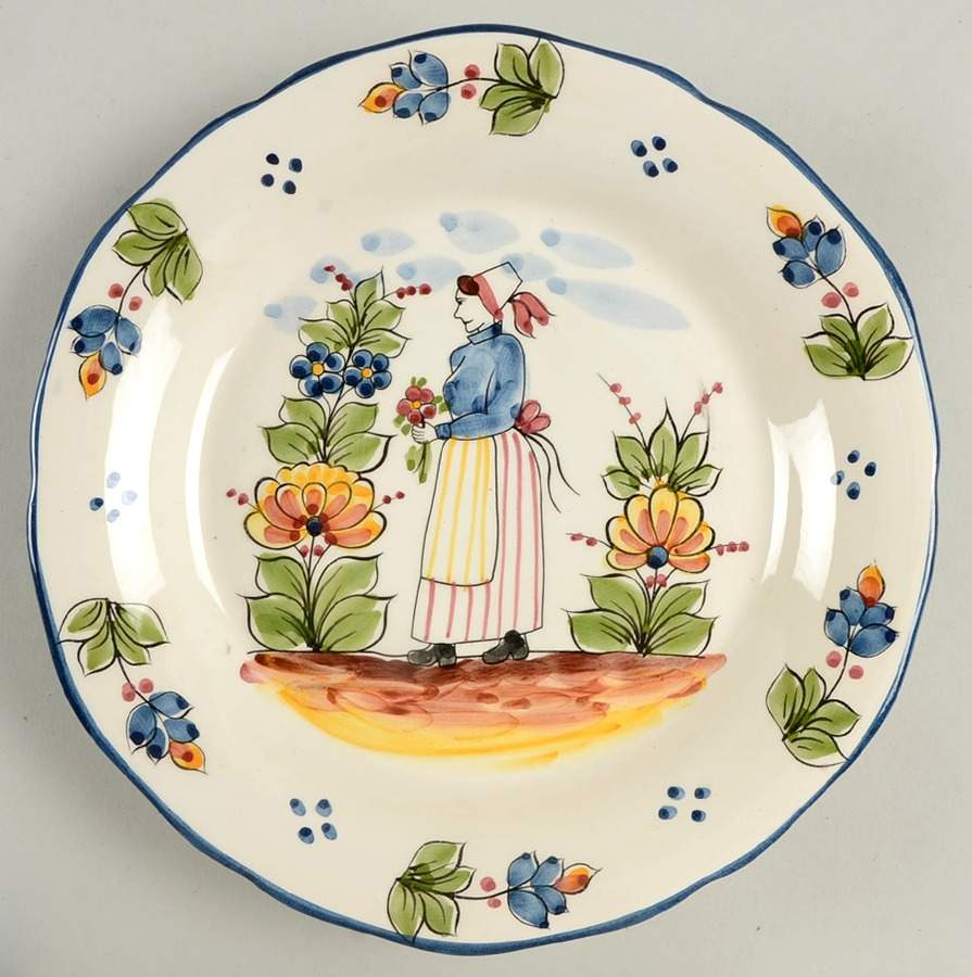 Blue French Luncheon Plate by Jay Willfred-1