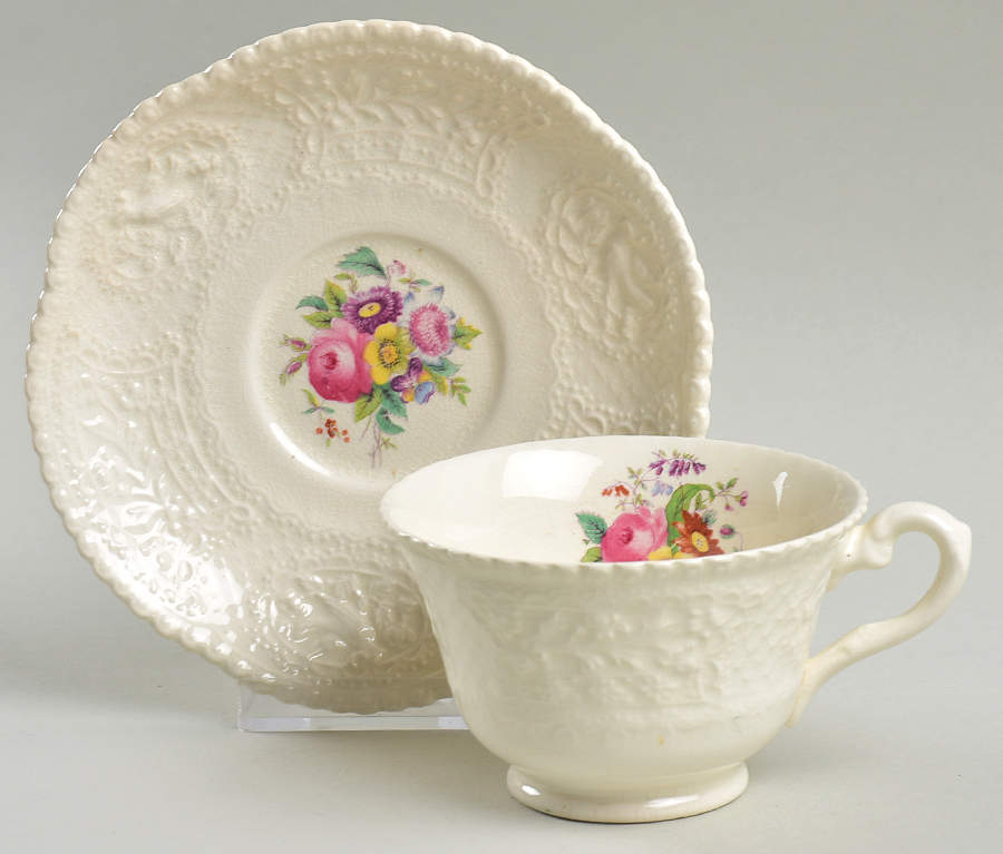 21412 Footed Cup & Saucer Set by George Jones & Sons-1