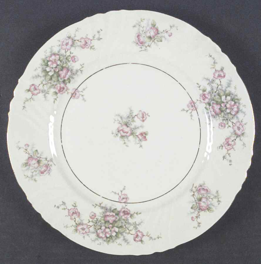 Bridal Rose (Verge, Cream & White) Dinner Plate by Johann Haviland-1