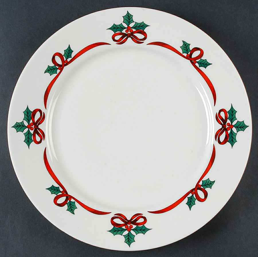 Ribbon & Holly Dinner Plate by Jamestown-1