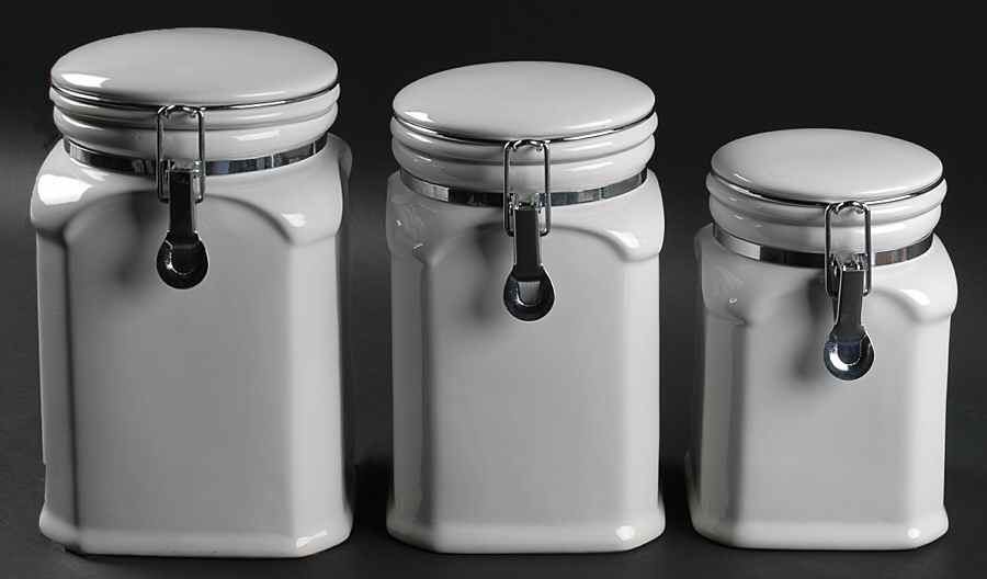 Basic White (3 Piece) Canister Set (Box Set) by JCPenney-1