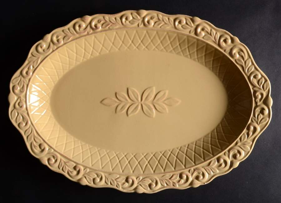 Isabella Yellow 18" Oval Serving Platter by JCPenney-1
