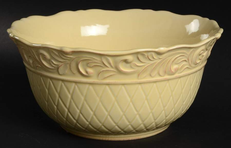 Isabella Yellow 10" Large Salad Serving Bowl by JCPenney-1