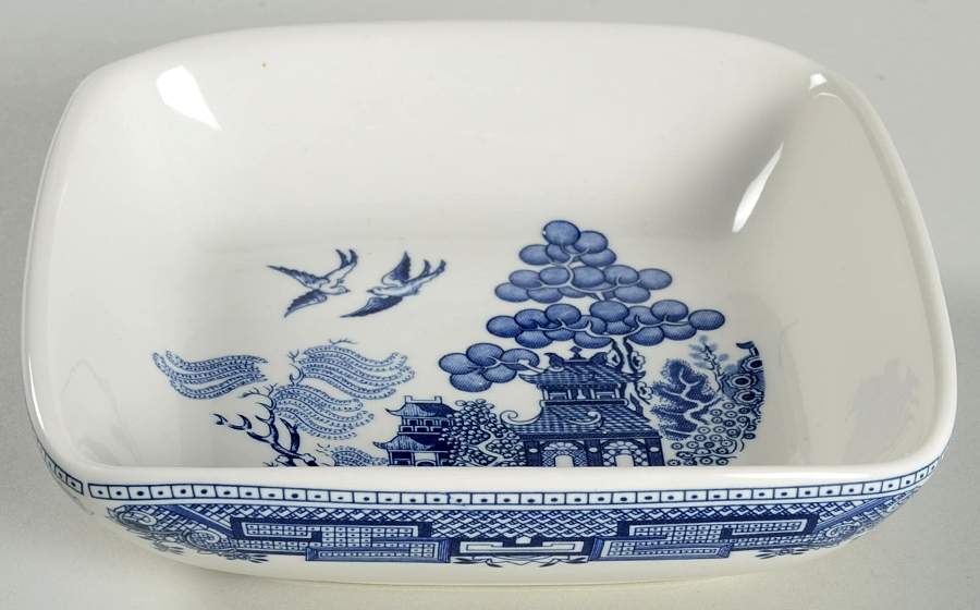 Willow Blue ("England 1883" Backstamp, China) Individual Dip Dish by Johnson Brothers-1