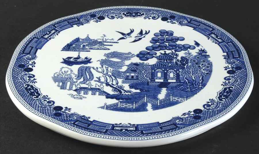 Willow Blue ("England 1883" Backstamp, China) Tidbit by Johnson Brothers-1