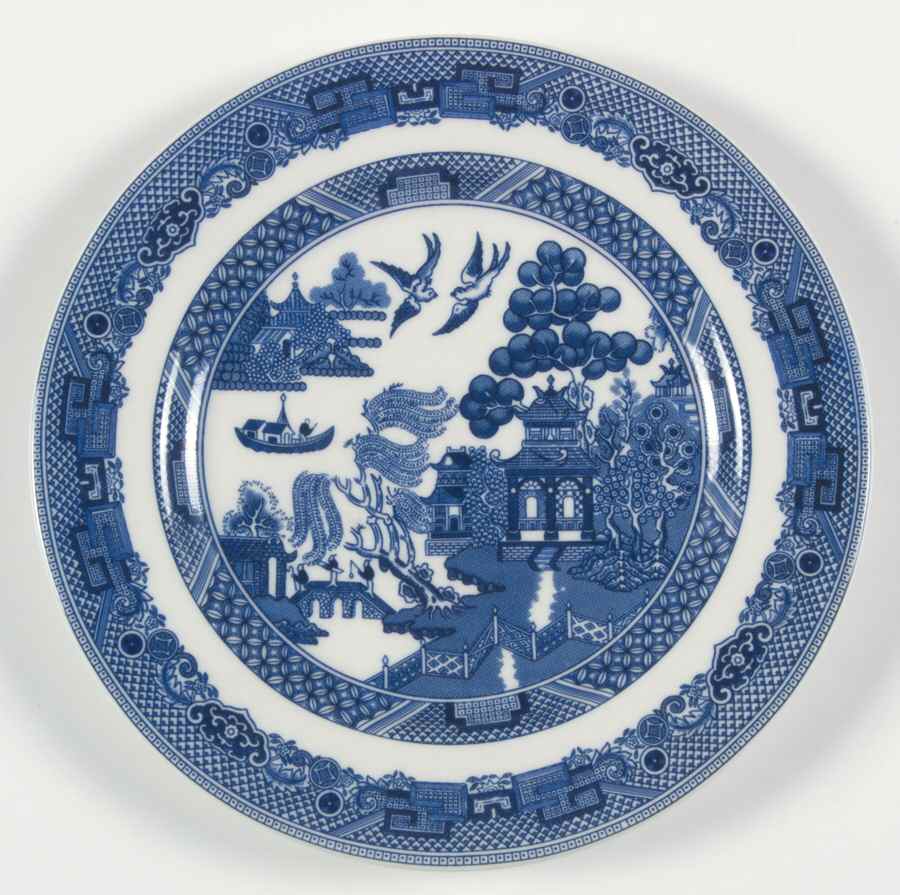 Willow Blue ("England 1883" Backstamp, China) Bread & Butter Plate by Johnson Brothers-1