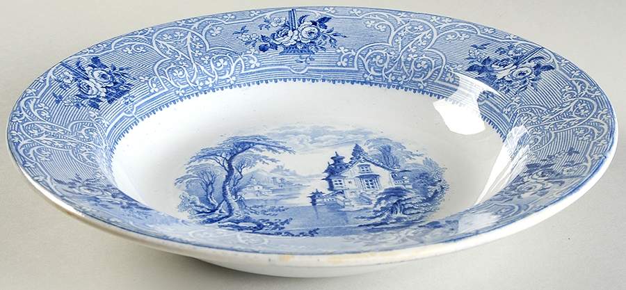 Roselle Large Rim Soup Bowl by John Meir & Sons-1