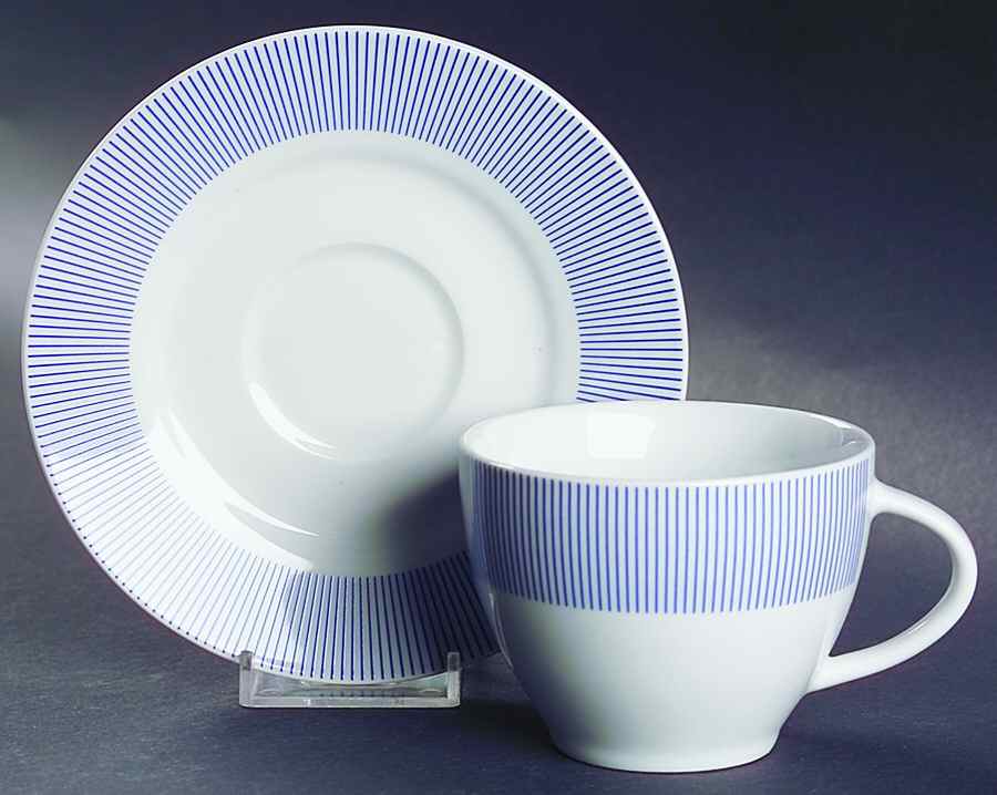 Kennedy Stripes Flat Cup & Saucer Set by JCPenney-1