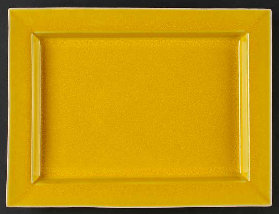 Tourron Citron (Lemon Yellow) 14" Rectangular Serving Platter by Jars-France-1