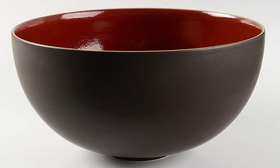 Tourron Cerise (Cherry, Dark Red) 10" Round Vegetable Bowl by Jars-France-1