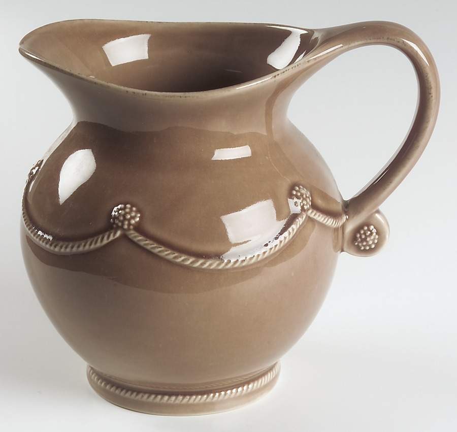 Berry and Thread Cappucino Brown 50 Oz Pitcher by Juliska Ceramics-1
