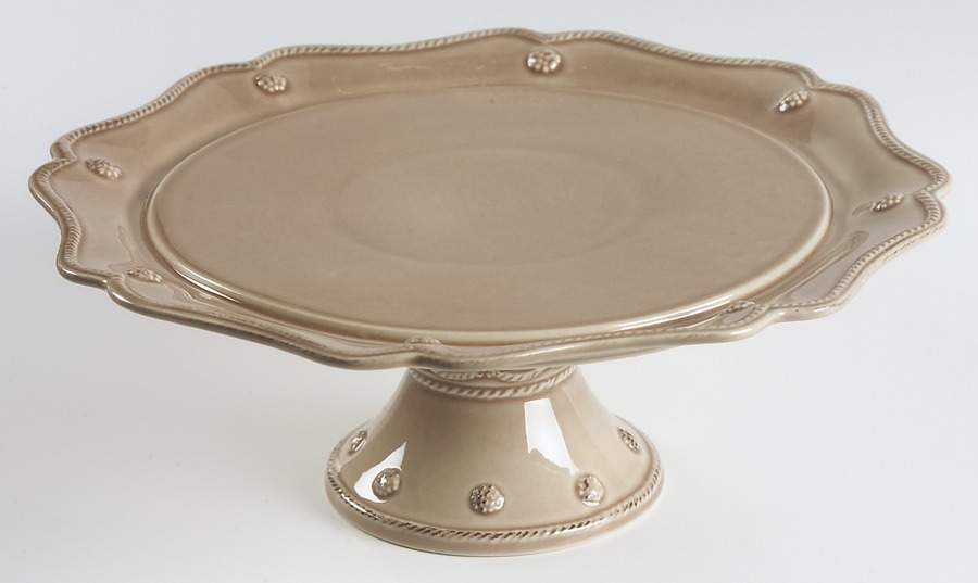Berry and Thread Cappucino Brown 11" Diameter Pedestal Cake Stand by Juliska Ceramics-1
