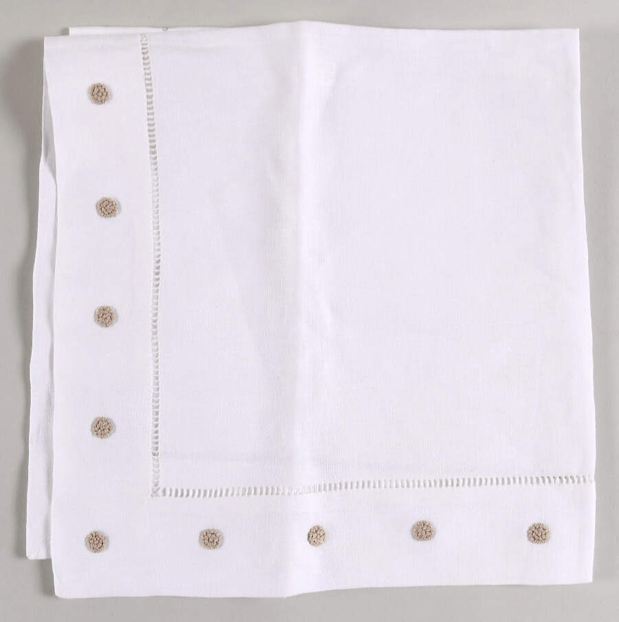 Berry and Thread Cappucino Brown 22" Cloth Napkin by Juliska Ceramics-1